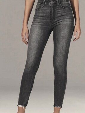 Abercrombie & Fitch Simone High Rise Ankle Jean Black